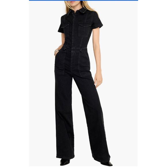 Good American Fit For Success Denim Jumpsuit - XS - NWT - Picture 1 of 8